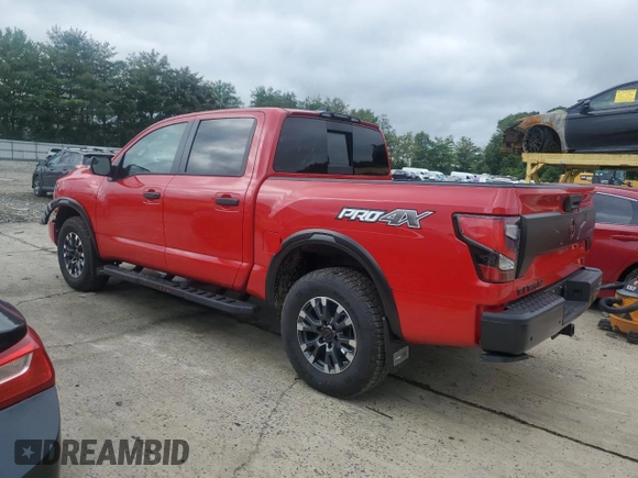 2024 Nissan Titan Pro-4X with VIN 1N6AA1ED8RN118197, listed as a Copart auction lot 64471595 with 3,576 mi miles and Salvage title. Bid and sale history available at DreamBid. Image 2.