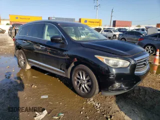 2013 Infiniti JX35 with VIN 5N1AL0MM0DC339401, listed as a Copart auction lot 67927874 with 185,721 mi miles and Salvage Title. Bid and sale history available at carsss.com. Image 4.
