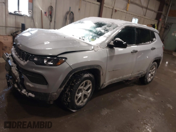 2024 Jeep Compass Sport with VIN 3C4NJDANXRT146281, listed as a IAAI auction lot 41499484 with 3,166 mi miles. Bid and sale history available at carsss.com. Image 17.
