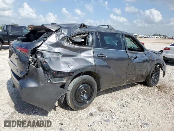 2023 Toyota Highlander L with VIN 5TDKDRAH9PS516063, listed as a Copart auction lot 61582375 with 44,807 mi miles and Non repairable. Bid and sale history available at DreamBid. Image 3.