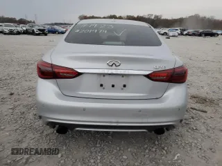 2021 Infiniti Q50 Red Sport 400 with VIN JN1FV7DP4MM850498, listed as a Copart auction lot 78503373 with 74,792 mi miles and Salvage Title. Bid and sale history available at DreamBid. Image 6.