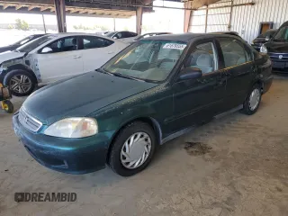 1999 Honda Civic VP z VIN 2HGEJ6612XH544254, wystawiony jako Copart lot #61676555 z przebiegiem 183 628 mil mil oraz Czysty tytuł • Clean title. Historia ofert i sprzedaży dostępna na DreamBid. Obrazek 1.