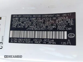 2017 Lexus RC 350 с VIN JTHHE5BC6H5017729, выставлен на аукционе IAAI как лот 42453314 с пробегом 92 406 миль миль и . История ставок и продаж доступна на DreamBid. Изображение 9.