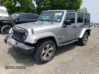 2018 Jeep Wrangler Unlimited Sahara with VIN 1C4BJWEG9JL835996, listed as a Copart auction lot 60240535 with 42,962 mi miles and Salvage title. Bid and sale history available at DreamBid. Image 1.