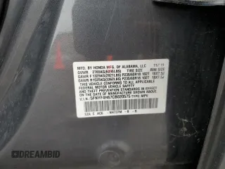 2012 Honda Pilot EX-L with VIN 5FNYF4H67CB020575, listed as a Copart auction lot 52577515 with 0 mi miles and Salvage Title. Bid and sale history available at carsss.com. Image 14.