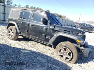 2022 Jeep Wrangler Unlimited High Tide with VIN 1C4HJXDG1NW134486, listed as a Copart auction lot 84936294 with 61,282 mi miles and Salvage Title. Bid and sale history available at DreamBid. Image 4.