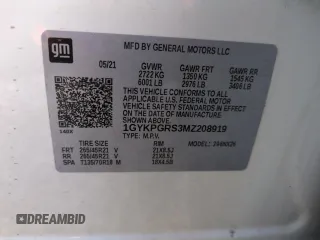 2021 Cadillac XT6 Sport with VIN 1GYKPGRS3MZ208919, listed as a Copart auction lot 83849034 with 72,613 mi miles and Salvage Title. Bid and sale history available at carsss.com. Image 12.