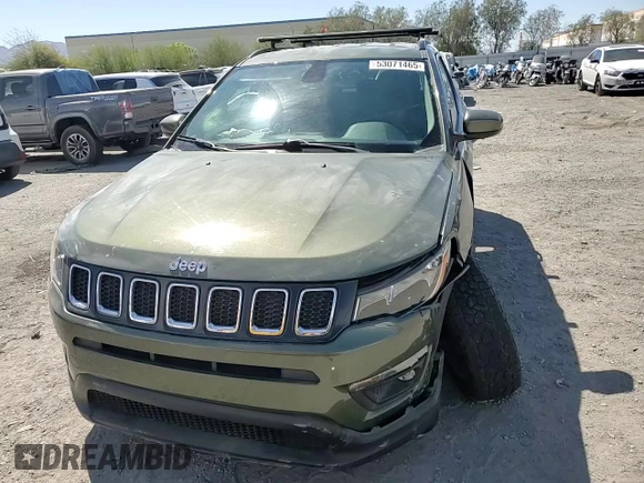 2019 Jeep Compass Latitude with VIN 3C4NJCBB1KT743968, listed as a Copart auction lot 53071465 with 60,678 mi miles and Salvage title. Bid and sale history available at DreamBid. Image 12.