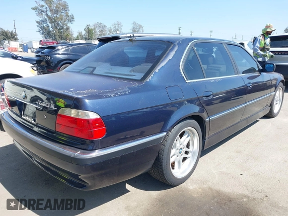 2001 BMW 7 Series 740iL with VIN WBAGH83451DP33964, listed as a IAAI auction lot 42223541 with 192,111 mi miles and . Bid and sale history available at DreamBid. Image 4.