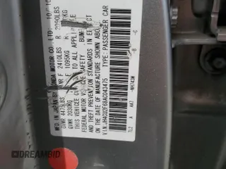 2010 Acura TSX с VIN JH4CU2F68AC043475, выставлен на аукционе Copart как лот 52312805 с пробегом 209 958 миль миль и Списание • Salvage title. История ставок и продаж доступна на DreamBid. Изображение 12.