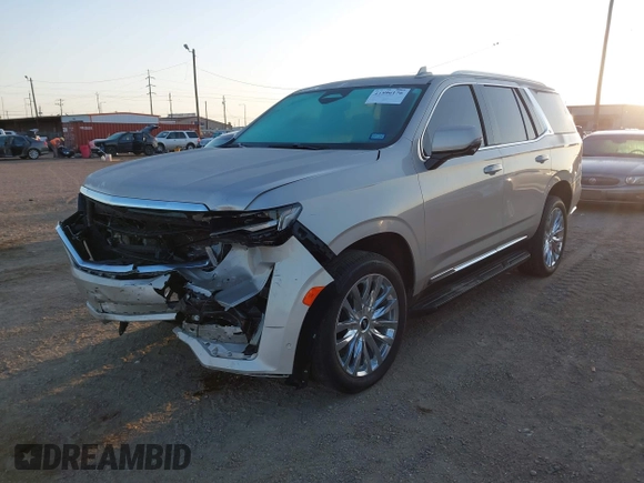 2024 Cadillac Escalade 4WD Premium Luxury with VIN 1GYS4BKL9RR241428, listed as a IAAI auction lot 41996176 with 13,976 mi miles and . Bid and sale history available at DreamBid. Image 2.