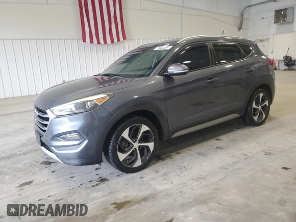 2017 Hyundai Tucson Sport with VIN KM8J3CA26HU346549, listed as a Copart auction lot 52741415 with 102,779 mi miles and Clean Title. Bid and sale history available at DreamBid. Image 1.