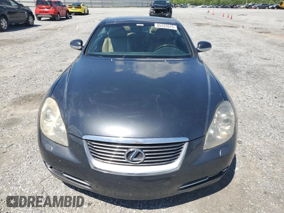 2006 Lexus SC 430 with VIN JTHFN48Y369001045, listed as a Copart auction lot 55725575 with 185,164 mi miles and Salvage title. Bid and sale history available at DreamBid. Image 5.