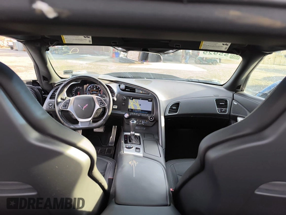 2019 Chevrolet Corvette 1LT with VIN 1G1YB2D75K5109066, listed as a Copart auction lot 55645235 with 14,715 mi miles and Salvage title. Bid and sale history available at DreamBid. Image 9.