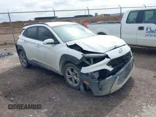 2023 Hyundai Kona SEL with VIN KM8K62AB2PU981160, listed as a IAAI auction lot 41912402 with 107,495 mi miles and . Bid and sale history available at DreamBid. Image 1.