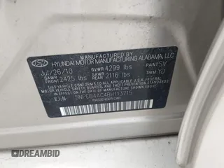 2011 Hyundai Sonata GLS with VIN 5NPEB4AC4BH113715, listed as a IAAI auction lot 42177439 with 183,176 mi miles and . Bid and sale history available at carsss.com. Image 9.
