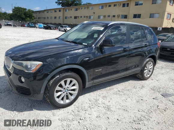 2016 BMW X3 sDrive28i with VIN 5UXWZ7C54G0R31576, listed as a Copart auction lot 50885685 with 94,750 mi miles and Clean Title. Bid and sale history available at DreamBid. Image 1.