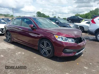 2016 Honda Accord Sport with VIN 1HGCR2F5XGA034888, listed as a IAAI auction lot 42529062 with 204,527 mi miles and . Bid and sale history available at DreamBid. Image 1.