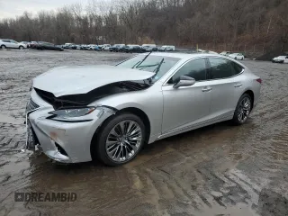2019 Lexus LS with VIN JTHC51FF1K5007446, listed as a Copart auction lot 47107995 with 9,653 mi miles and Salvage Title. Bid and sale history available at carsss.com. Image 1.