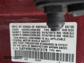 2006 Honda Element EX-P with VIN 5J6YH28726L013178, listed as a Copart auction lot 48174965 with 136,948 mi miles and Salvage Title. Bid and sale history available at DreamBid. Image 16.