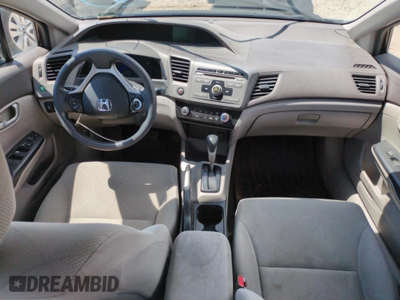 2012 Honda Civic LX with VIN 2HGFB2F56CH610716, listed as a Copart auction lot 54409635 with 222,665 mi miles and Salvage Title. Bid and sale history available at DreamBid. Image 8.