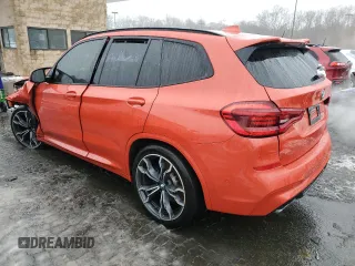 2021 BMW X3 M with VIN 5YMTS0C02M9G31637, listed as a Copart auction lot 44568295 with 0 mi miles and Salvage Title. Bid and sale history available at carsss.com. Image 2.