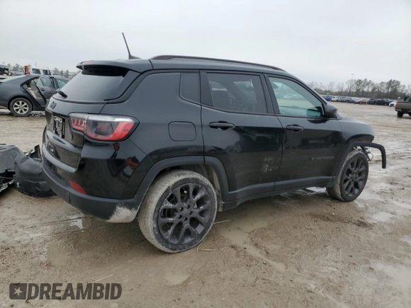 2021 Jeep Compass 80th Anniversary with VIN 3C4NJCEB2MT602339, listed as a Copart auction lot 43230625 with 70,166 mi miles and Salvage Title. Bid and sale history available at carsss.com. Image 3.