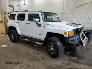 2006 Hummer H3 with VIN 5GTDN136968104921, listed as a Copart auction lot 74313034 with 222,299 mi miles and Salvage Title. Bid and sale history available at carsss.com. Image 4.