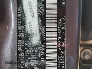 2017 Toyota Camry XLE with VIN 4T1BF1FK0HU663560, listed as a Copart auction lot 43622575 with Not Provided miles and Salvage Title. Bid and sale history available at DreamBid. Image 12.