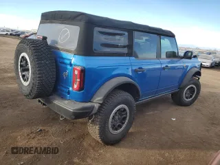 2021 Ford Bronco with VIN 1FMEE5DP9MLA96464, listed as a Copart auction lot 43830135 with 5,211 mi miles and Salvage Title. Bid and sale history available at DreamBid. Image 3.