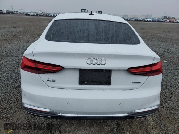 2021 Audi A5 Sportback S line Premium Plus with VIN WAUFACF57MA019587, listed as a Copart auction lot 50099115 with 62,351 mi miles and Salvage Title. Bid and sale history available at carsss.com. Image 6.