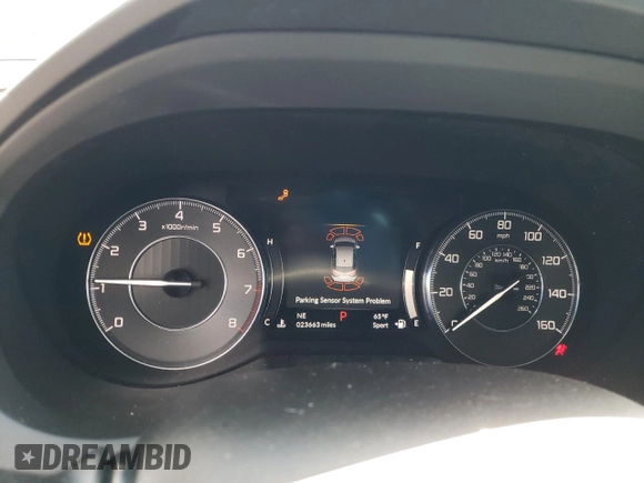 2020 Acura RDX w/Technology Pkg with VIN 5J8TC2H52LL012073, listed as a Copart auction lot 49302843 with 23,663 mi miles and Salvage Title. Bid and sale history available at carsss.com. Image 9.