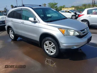 2011 Honda CR-V EX-L with VIN 5J6RE3H77BL059988, listed as a IAAI auction lot 41546100 with 77,485 mi miles. Bid and sale history available at carsss.com. Image 1.