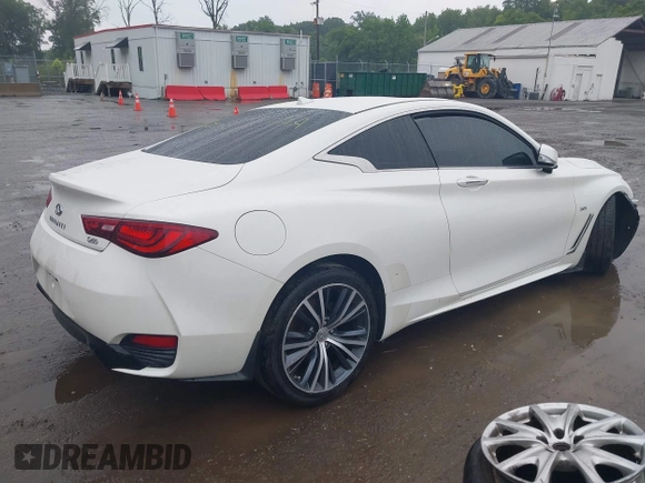 2018 Infiniti Q60 Sport with VIN JN1EV7EK9JM342991, listed as a IAAI auction lot 42485514 with 61,507 mi miles and . Bid and sale history available at DreamBid. Image 4.