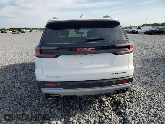 2025 GMC Acadia FWD Elevation z VIN 1GKENKRS3SJ132016, wystawiony jako Copart lot #54262725 z przebiegiem 7 205 mil mil oraz Czysty tytuł • Clean title. Historia ofert i sprzedaży dostępna na DreamBid. Obrazek 6.