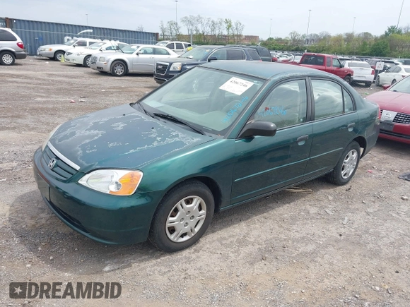 2001 Honda Civic LX with VIN 2HGES16511H546426, listed as a IAAI auction lot 42067246 with 192,560 mi miles. Bid and sale history available at carsss.com. Image 2.