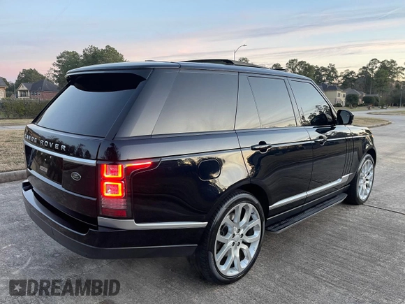 2014 Land Rover Range Rover Supercharged with VIN SALGS2TF6EA155229, listed as a Copart auction lot 41546345 with 95,369 mi miles and Salvage title. Bid and sale history available at DreamBid. Image 4.
