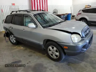 2006 Hyundai Santa Fe GLS with VIN KM8SC13D66U068594, listed as a Copart auction lot 77463854 with 132,081 mi miles and Salvage Title. Bid and sale history available at carsss.com. Image 4.
