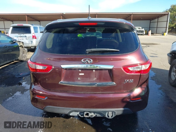 2013 Infiniti JX35 with VIN 5N1AL0MM0DC324641, listed as a IAAI auction lot 41309512 with 133,247 mi miles. Bid and sale history available at carsss.com. Image 16.