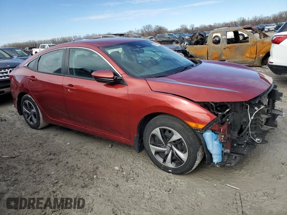 2020 Honda Civic LX with VIN 2HGFC2F69LH582299, listed as a Copart auction lot 47870445 with 75,603 mi miles and Salvage Title. Bid and sale history available at DreamBid. Image 4.