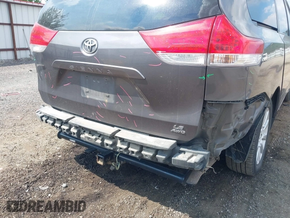 2012 Toyota Sienna LE with VIN 5TDJK3DC3CS037713, listed as a IAAI auction lot 42703815 with 208,000 mi miles and . Bid and sale history available at DreamBid. Image 6.