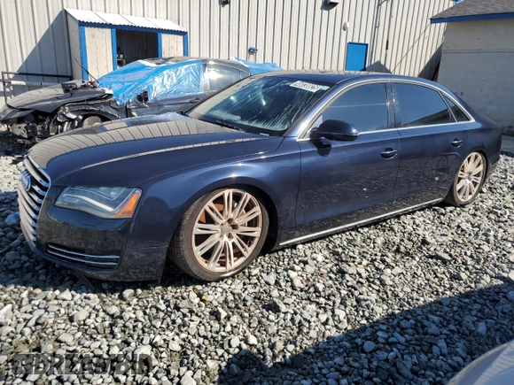 2013 Audi A8 3.0L with VIN WAURGAFD0DN003358, listed as a Copart auction lot 46038825 with 114,973 mi miles and Clean title. Bid and sale history available at DreamBid. Image 1.
