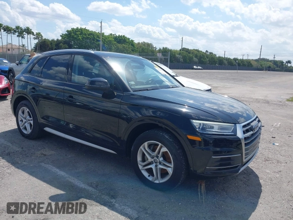 2018 Audi Q5 Premium with VIN WA1ANAFY6J2087928, listed as a IAAI auction lot 41695184 with 65,588 mi miles. Bid and sale history available at carsss.com. Image 1.