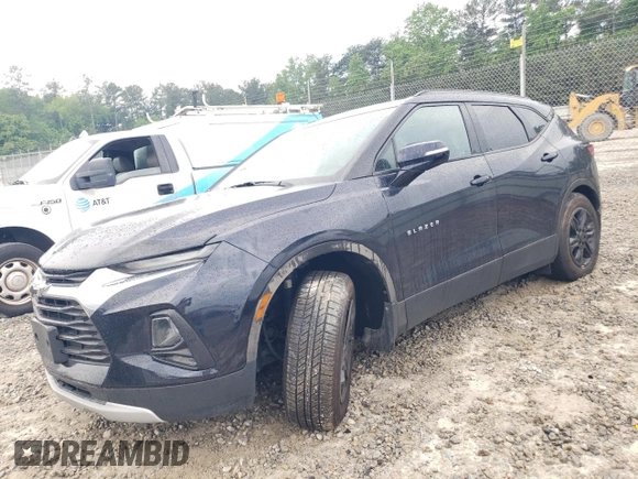 2020 Chevrolet Blazer LT with VIN 3GNKBBRA3LS712470, listed as a Copart auction lot 55259015 with 73,131 mi miles and Salvage title. Bid and sale history available at DreamBid. Image 1.