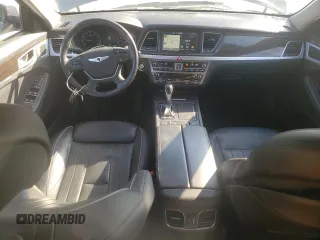 2015 Hyundai Genesis 3.8L with VIN KMHGN4JE0FU071228, listed as a Copart auction lot 52076305 with 34,557 mi miles and Salvage Title. Bid and sale history available at DreamBid. Image 8.