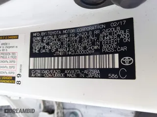 2018 Toyota Camry LE with VIN JTNB11HK2J3000269, listed as a IAAI auction lot 41812634 with 248,881 mi miles. Bid and sale history available at carsss.com. Image 9.
