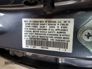 2015 Honda Civic EX z VIN 19XFB2F8XFE099620, wystawiony jako Copart lot #55479255 z przebiegiem 101 541 mil mil oraz Szkoda całkowita • Salvage title. Historia ofert i sprzedaży dostępna na DreamBid. Obrazek 12.