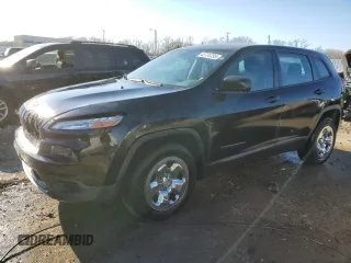 2014 Jeep Cherokee Sport with VIN 1C4PJMAB7EW174039, listed as a Copart auction lot 42774755 with 111,329 mi miles and Salvage Title. Bid and sale history available at carsss.com. Image 1.