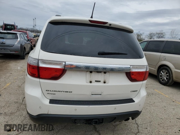 2012 Dodge Durango Crew with VIN 1C4RDJDG6CC153249, listed as a Copart auction lot 51892745 with 136,532 mi miles and Salvage Title. Bid and sale history available at carsss.com. Image 6.