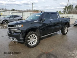 2019 Chevrolet Silverado 1500 High Country with VIN 1GCUYHEL9KZ267244, listed as a Copart auction lot 46989495 with 93,018 mi miles and Salvage Title. Bid and sale history available at carsss.com. Image 1.